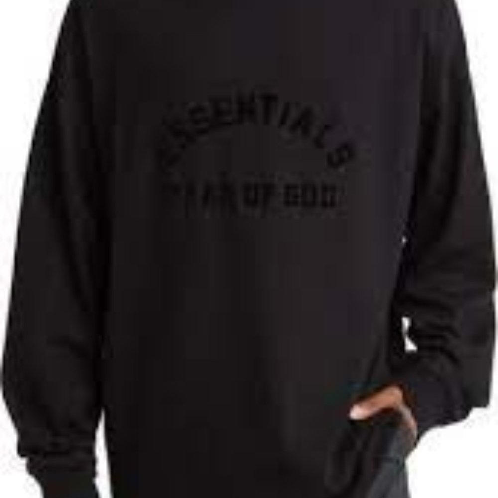 NWT Fear of God Essentials Long Sleeve Cotton Blend Graphic T-Shirt